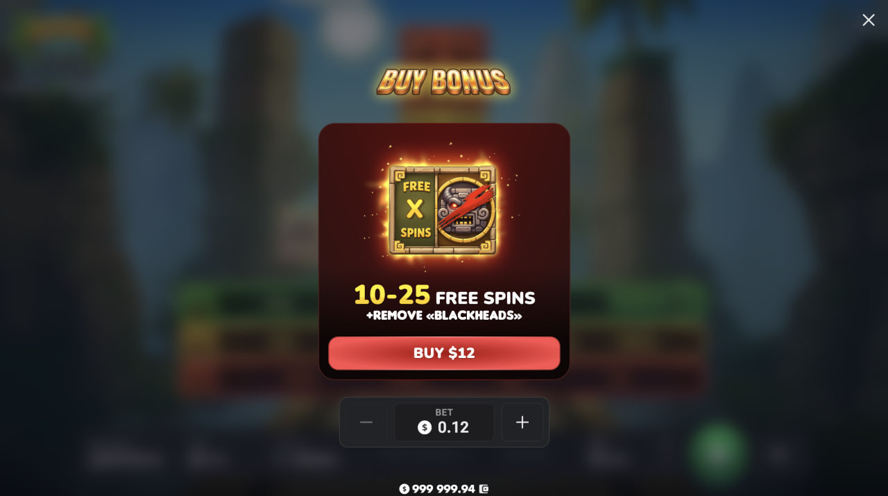 Finestra Bonus Buy di Aztec Totem con 10–25 Free Spins